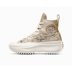 Converse Women's Size 6.5 Run Star Hike Hi Platform Western Light Gold Vintage W